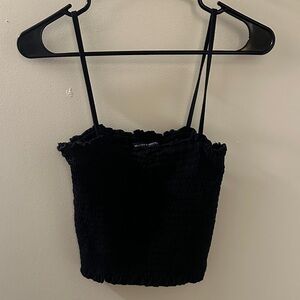 Brandy Melville Black Smocked Camisole